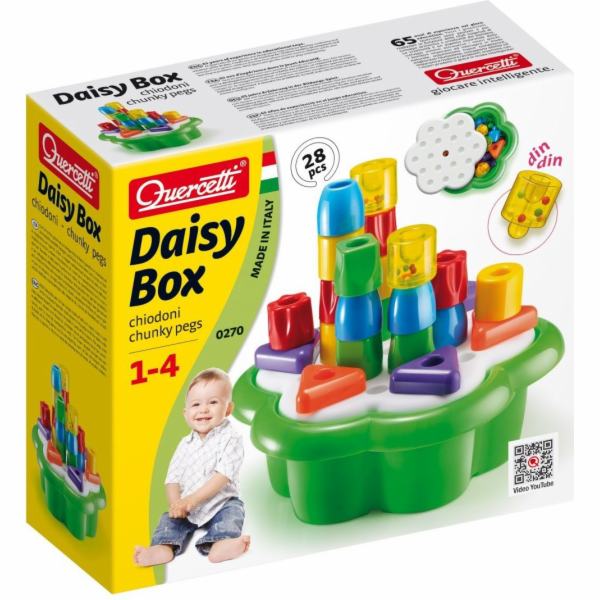 Quercetti Daisy box robustní puzzle s mazlíčky, 28 dílků