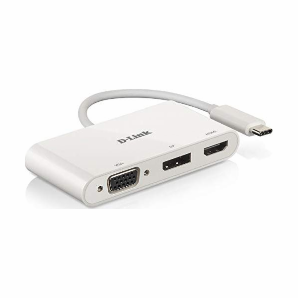 USB Adapter, USB-C Stecker > VGA + HDMI + DisplayPort Buchse