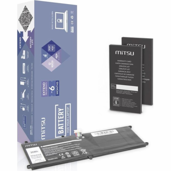 Baterie pro Dell Latitude 5175 3400 mAh (26 Wh) 7,6 V