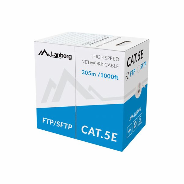 LANBERG LAN FTP KABEL 100MB/S 305M KABEL CCA ŠEDÝ