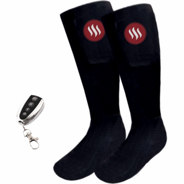 GLOVII Socks, Vyhrievané ponožky, L, čierne