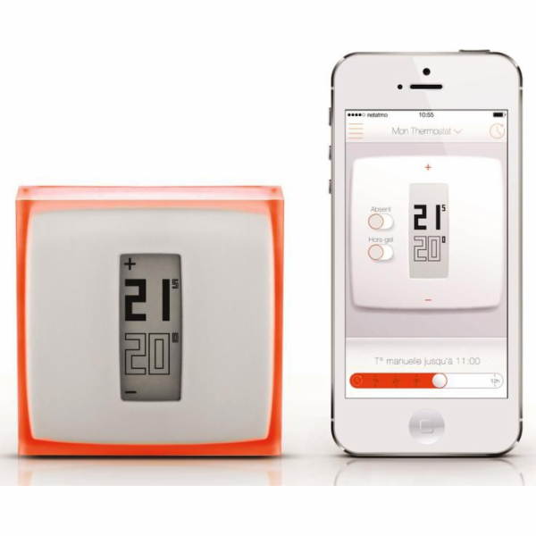 Netatmo Thermostat termostat Průsvitné, Bílá