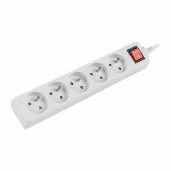 Lanberg napájecí lišta 5 zásuvek 1,5 m bílá (PS1-05E-0150-W)