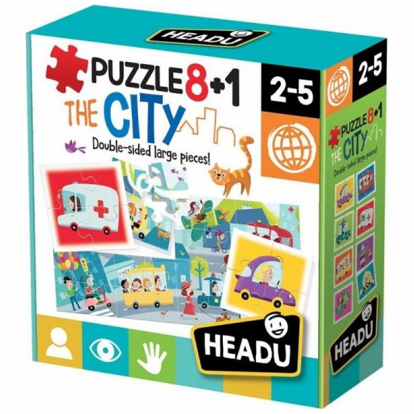 Puzzle Russell Headu 8 plus 1 město