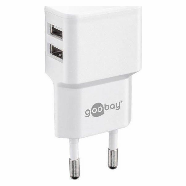 Goobay Napájecí a nabíjecí adaptér 230V na 2x USB, max.2,...