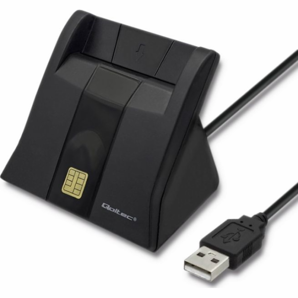 Čtečka ID karet Qoltec Smart Chip | USB 2.0 | Plug Play 5...