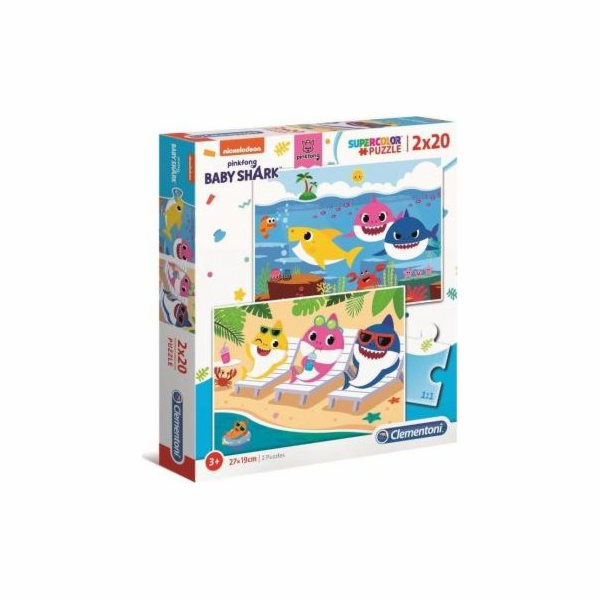 Clementoni Puzzle 2x20 dílků Žralok (24777)