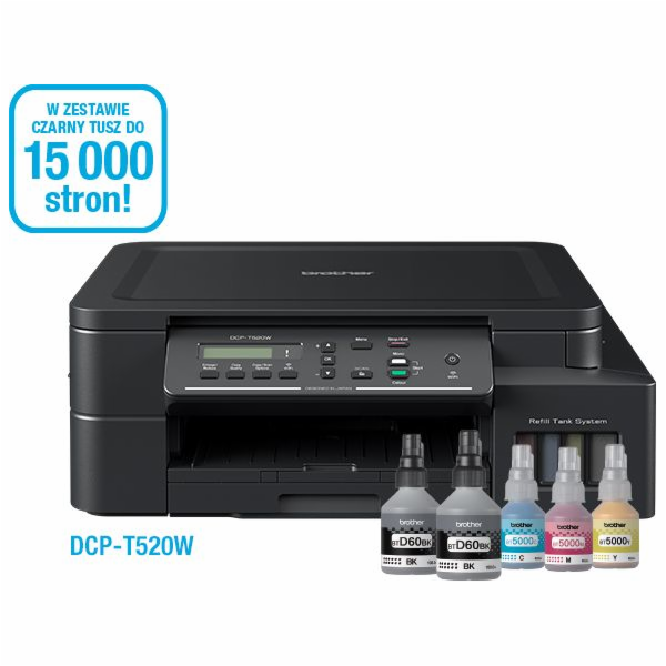 Brother DCP-T520W multifunction printer Inkjet A4 6000 x ...