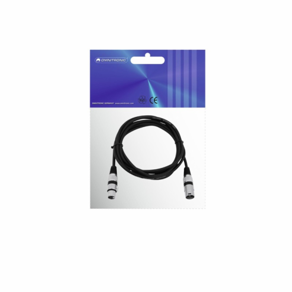 OMNITRONIC XLR Kabel 3-pin 3m bk