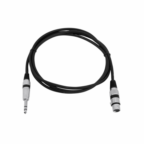 Omnitronic Adapterkabel 2,0 m XLR(F)/6,3mm Jack cerna