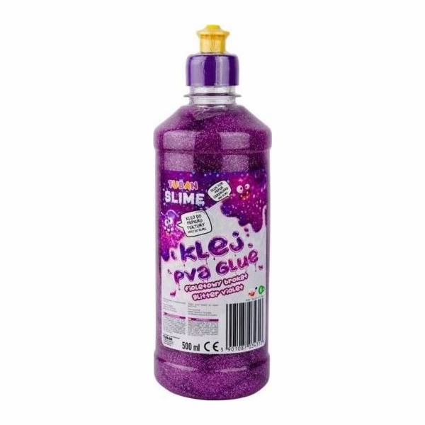 Klej fioletowy brokat 500 ml