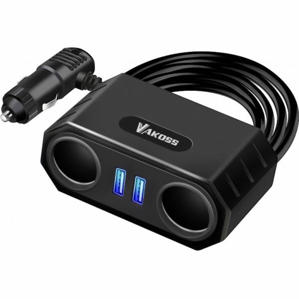 Vakoss Automobile Power Adapter Black Auto