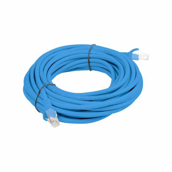 LANBERG Patch kabel CAT.5E UTP 10M modrý Fluke Passed  