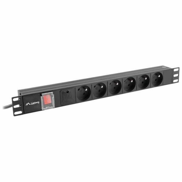 Lanberg LANBERG PDU lišta napájecí 1U 16A 2m 6 gn. PDU-06...