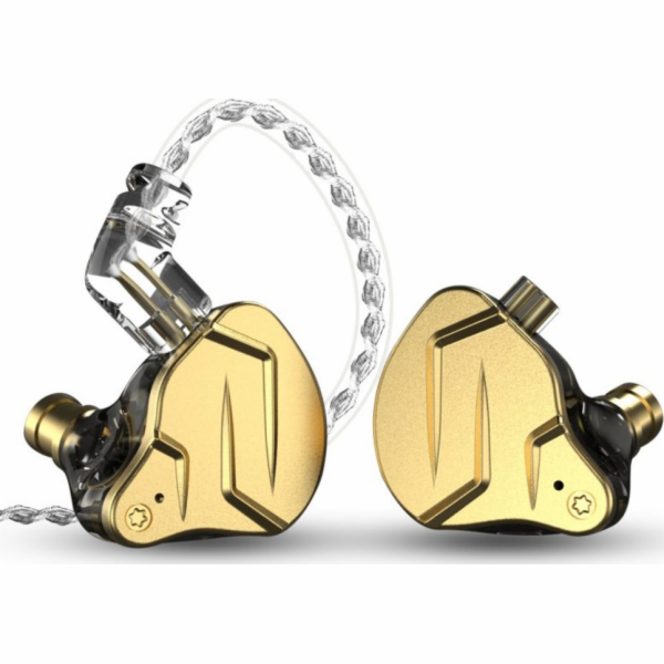 KZ Acoustics ZSN Pro X with microphone. Gold in-ear earph...