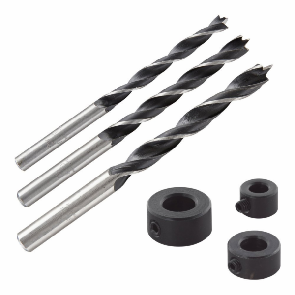 Wolfcraft 3 kolíkové vrtáky + zarážky 6-8-10 2730000