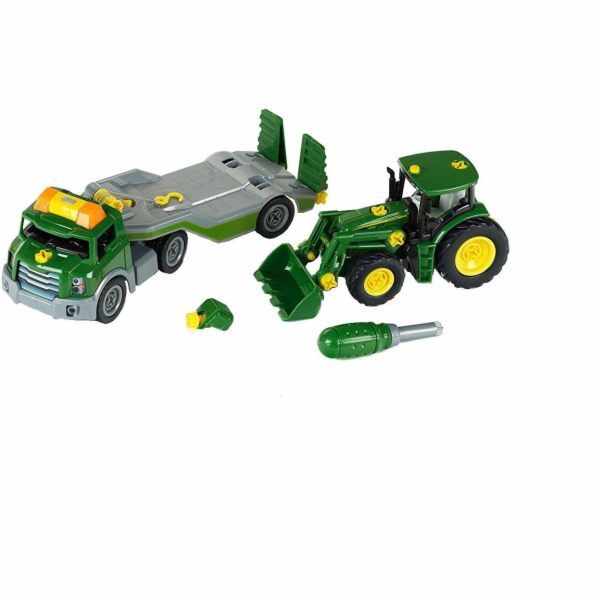 John Deere Traktor  na odtahovce + nástroje Klein