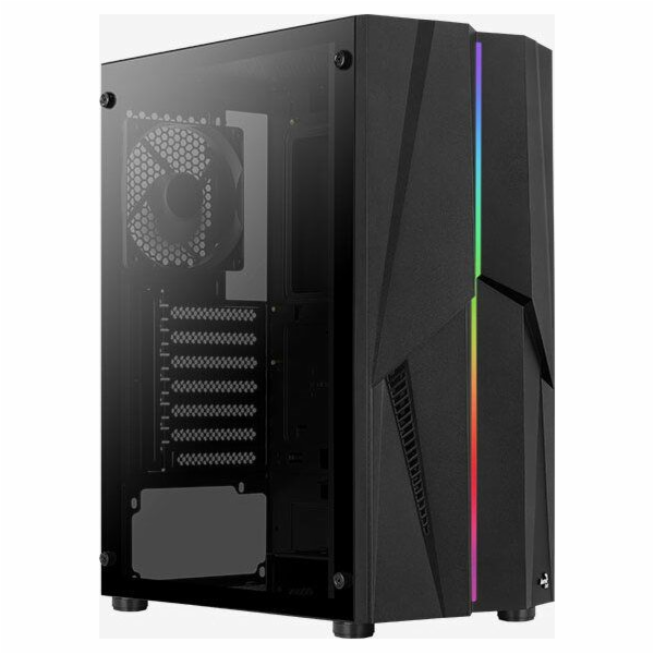 AEROCOOL skříň Mecha, Mid tower, 2x USB 3.0, 2x audio, be...