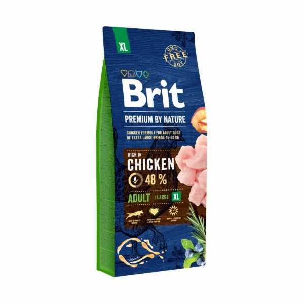 Brit Premium by Nature Adult XL 15kg granule pro psy