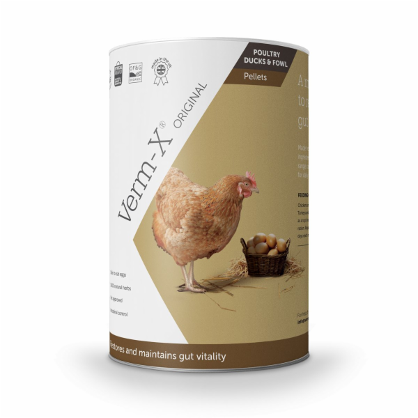 Verm-X Přírodní pelety proti střevním parazitům pro drůbe...