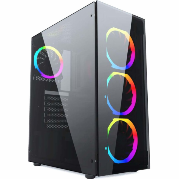 Gembird CCC-FC-1500RGB počítačová skříň Midi Tower Černá,...