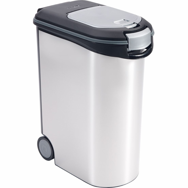 Zásobník Curver na krmivo 20 kg / 54 l metalický bílý