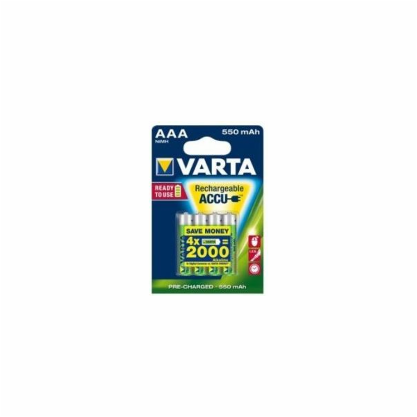 1x4 Varta RECHARGE ACCU Power 550 mAH AAA Micro NiMH