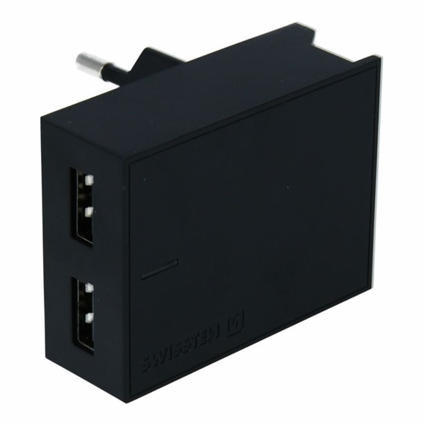 Swissten Síťový Adaptér Smart Ic 2X Usb 3A Power Černý