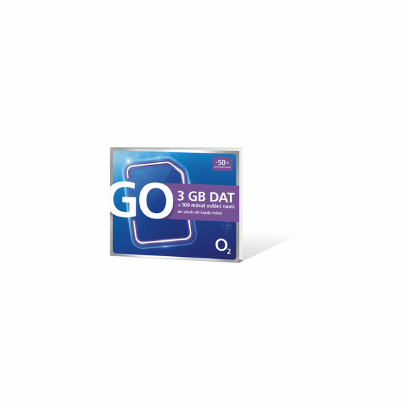 O2 Předplacená karta GO 3GB DAT