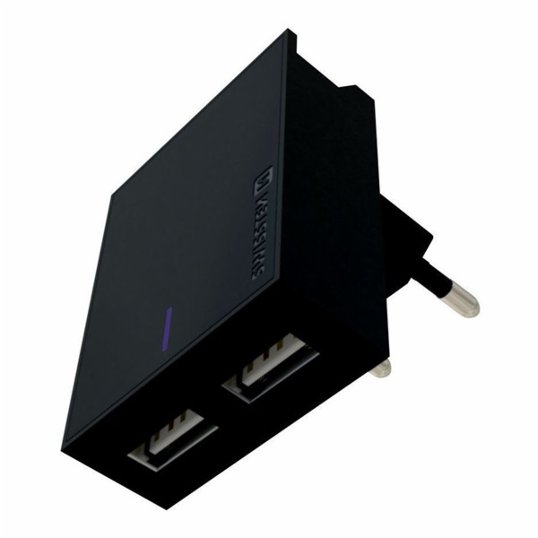 Nabíječka cestovní SWISSTEN 2x USB, IC, 3A, + USB-C kabel...