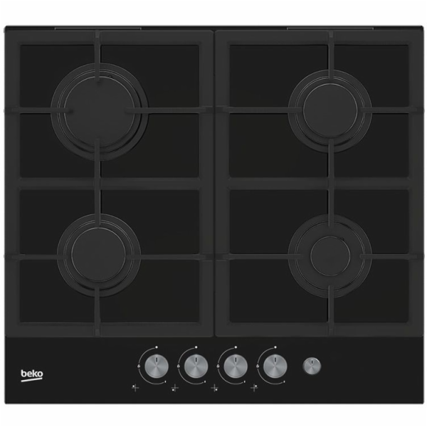 Beko HISG 64235 S hob Black Built-in Gas 4 zone(s)