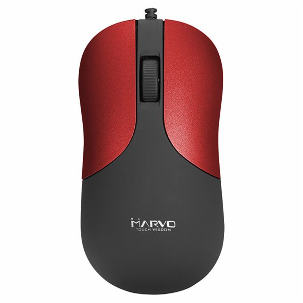 Myš Marvo DMS002RD, optická, drátová, 1200DPI, červená
