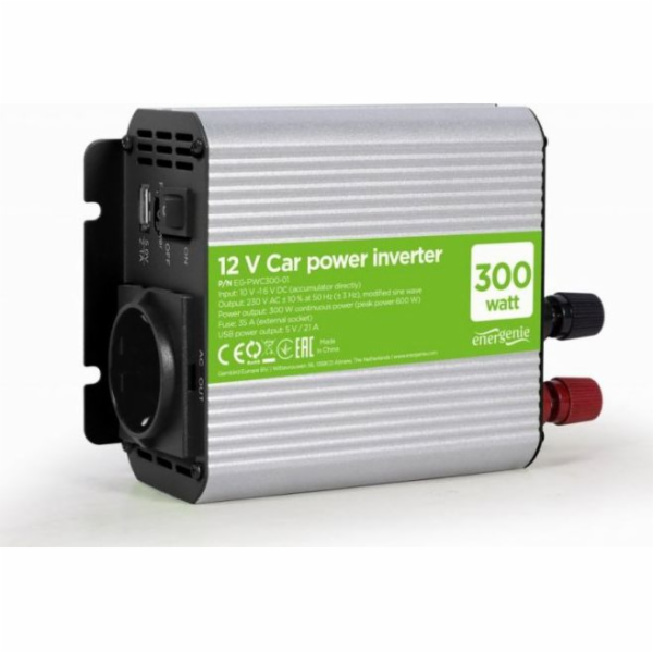 GEMBIRD Energenie, 12V měnič napětí 300 W (EG-PWC300-01)