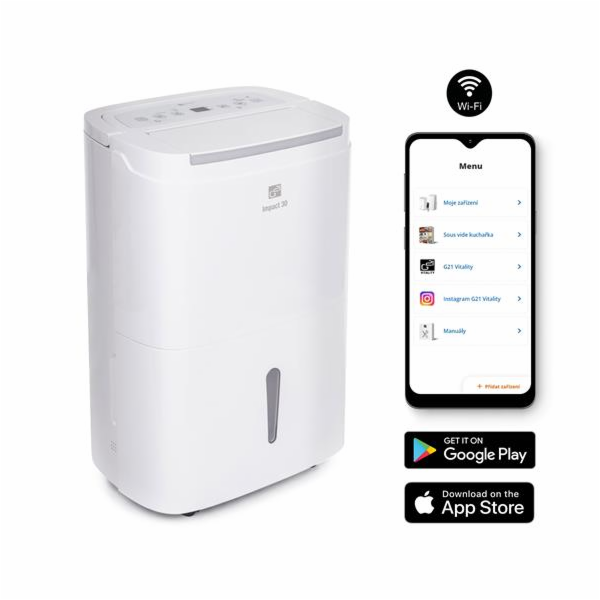 Odvlhčovač G21 Impact 30, kapacita 30l/24h, WiFi