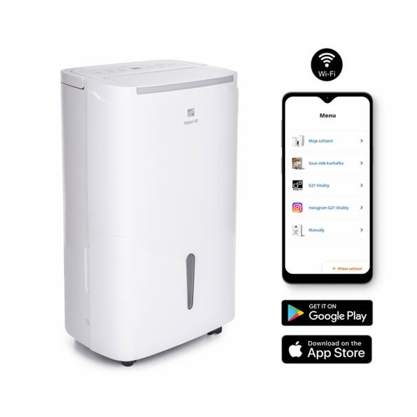 Odvlhčovač G21 Impact 40, kapacita 40l/24h, WiFi