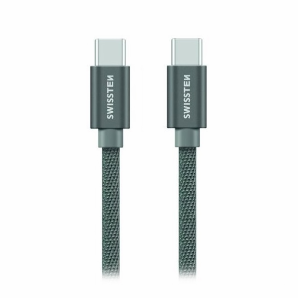 Swissten&nbsp;Datový&nbsp;Kabel&nbsp;Textile&nbsp;USB-C&nbsp;/&nbsp;USB-C&nbsp;1,2&nbsp;M&nbsp;Šedý