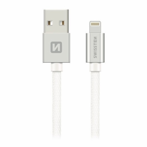 Swissten Datový Kabel Textile Usb / Lightning 2,0 M Stříbrný