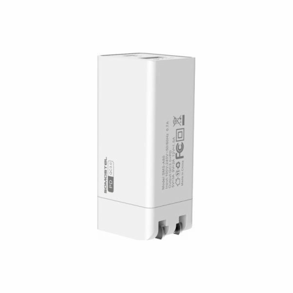 MAIN CHARGER 36W + CABLE IPHONE WHITE SOMOSTEL POWER DELI...