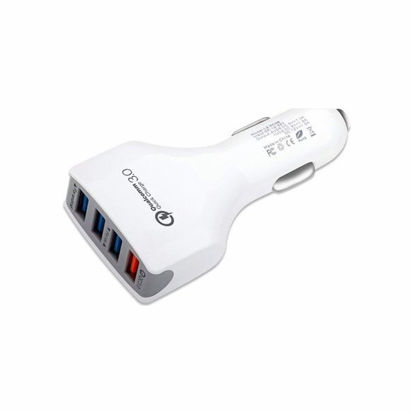 CAR CHARGER 4 X USB 7A WHITE VEGA FASTON FAST CHARGER QUI...