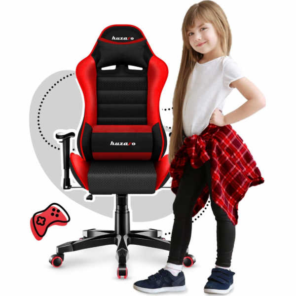 Dětská herní židle Huzaro HZ-Ranger 6.0 Red Mesh, černá a...