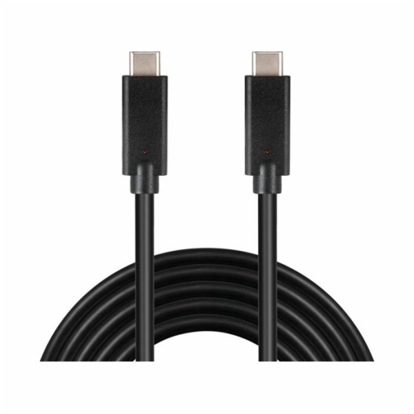 Kabel USB-C 3.2 generation 2x2, 3A, 20Gbit/s černý, 1m