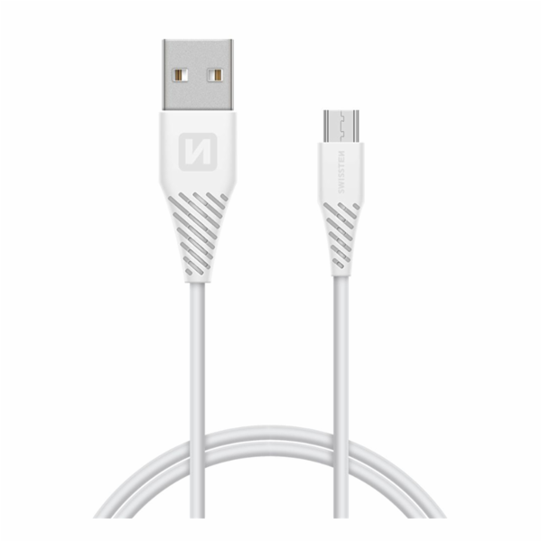 Swissten Datový Kabel Usb / Micro Usb 1,5 M Bílý (6,5Mm)