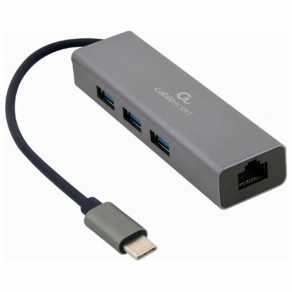 Gembird USB-C GBit adapter + 3x USB 3.1 A-CMU3-LAN-01