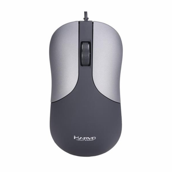 Myš Marvo DMS002GY, optická, drátová, 1200DPI, šedá