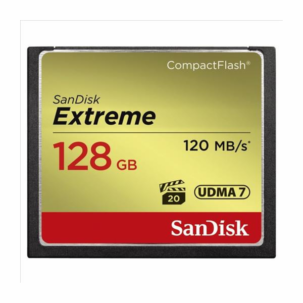 SanDisk Compact Flash Card 128GB Extreme (R:120/W:85 MB/s...