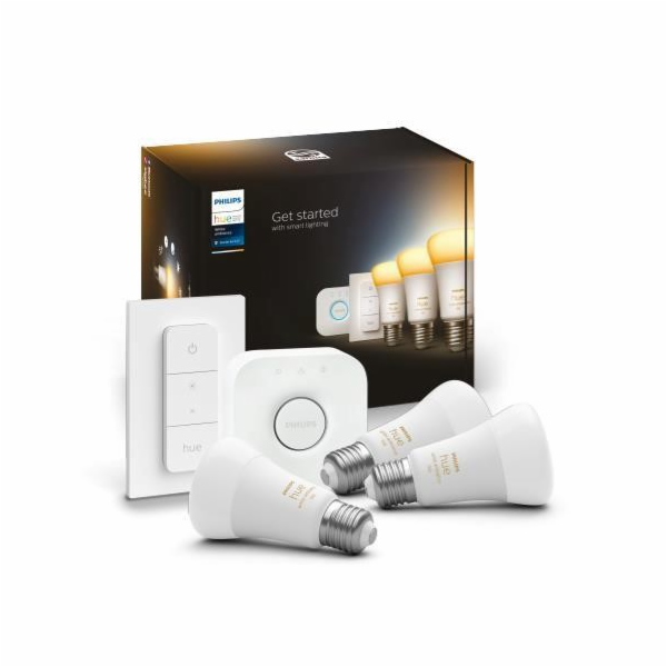 Startovací sada Philips Hue White Ambiance E27, žárovka LED