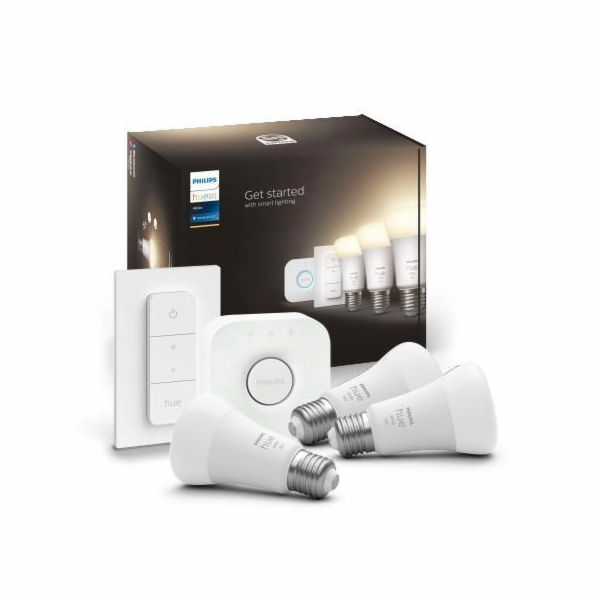 Philips Hue White startovací sada E27, LED žárovka