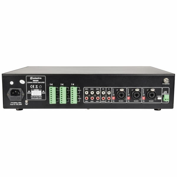 Adastra RM406, 100V 6-zónový mixážní zesilovač, 6x40W, BT...