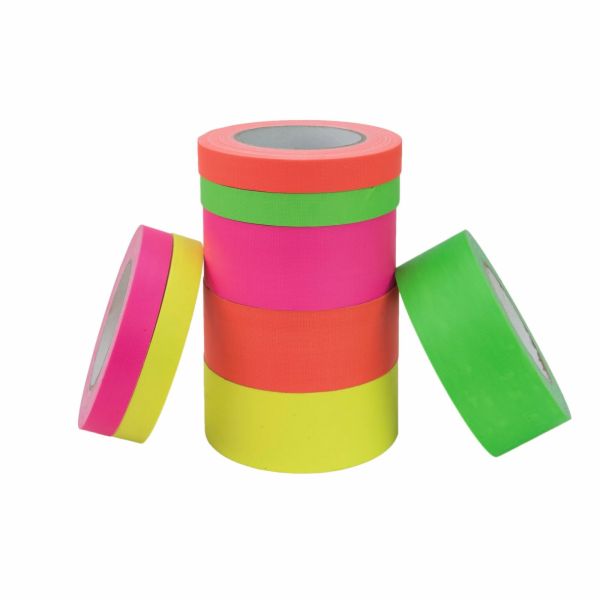 Gaffa páska 19mm x 25m neonově žlutá, UV aktivní