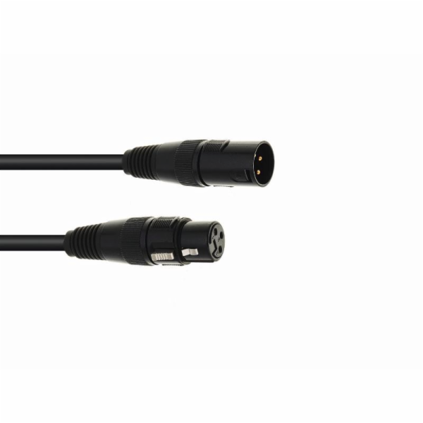 Eurolite DMX kabel XLR 3pin, 1m délka, černý